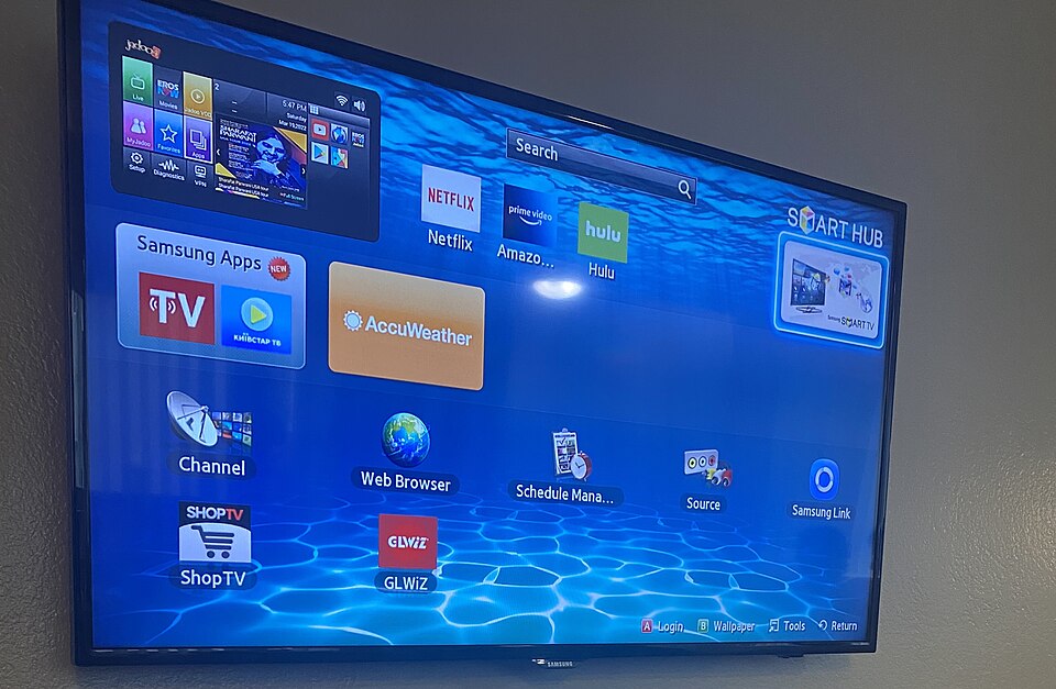 Σύγχρονη Samsung Smart TV κατάλληλη για IPTV