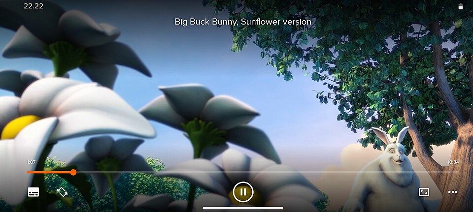 Στιγμιότυπο της εφαρμογής VLC media player σε κινητό Android